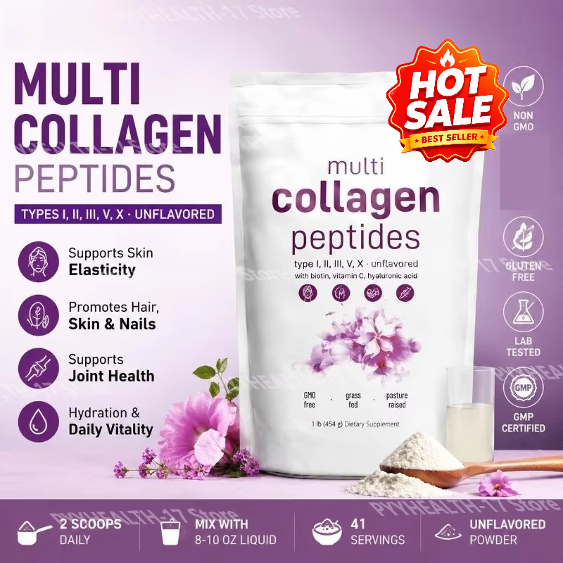 Hair Care Vitamin - Poudre de peptides de collagène multi-types