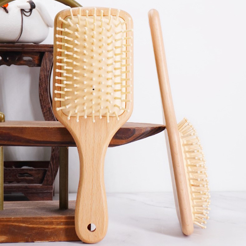 Hair Care Baby - Peigne Airbag en bois, brosse de