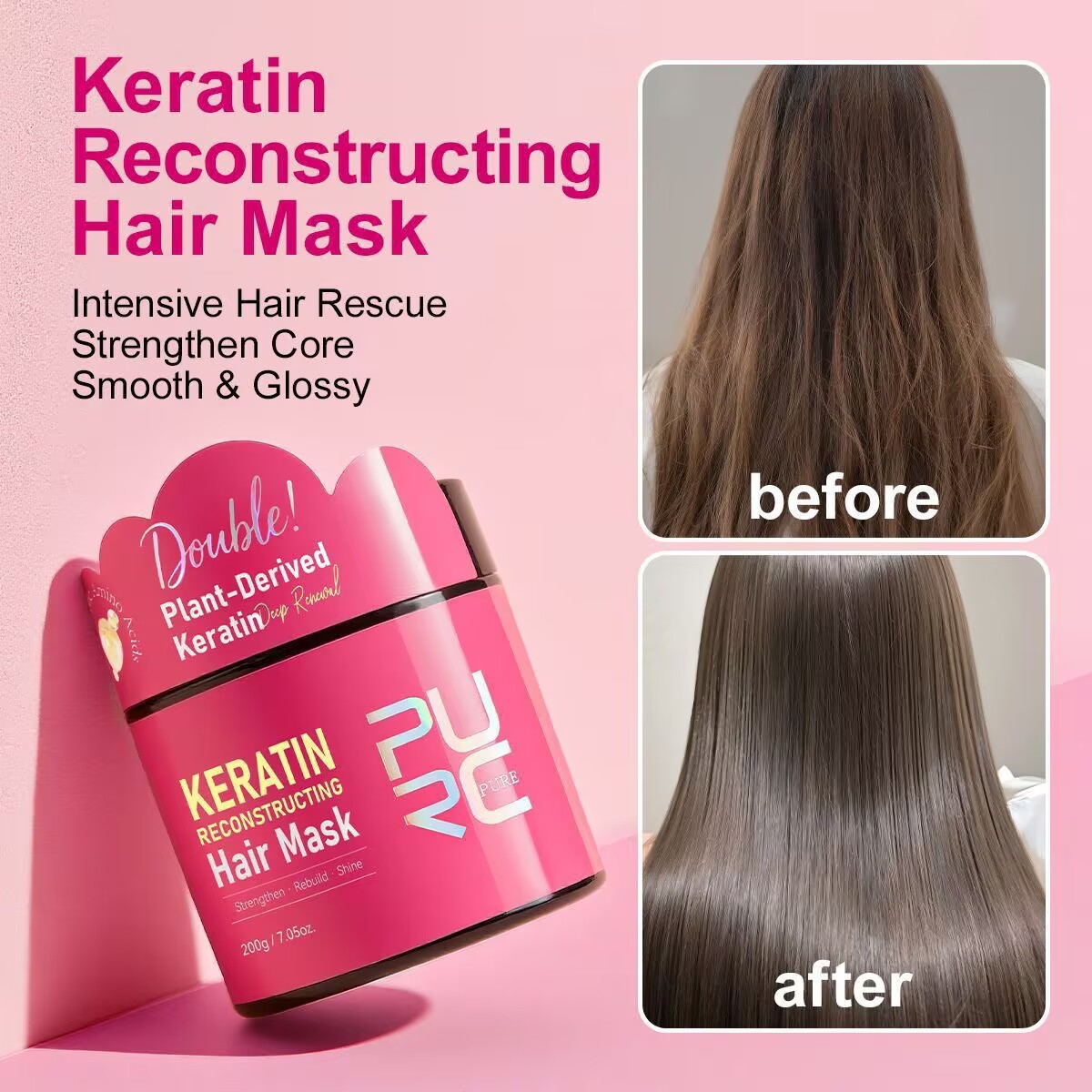 Hair Care Keratin Treatment - Masque capillaire à la kératine PURC