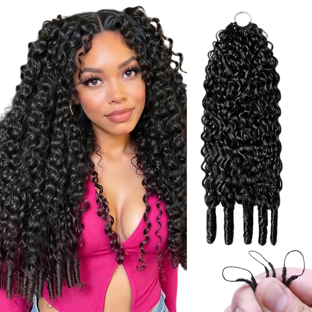 Crochet Braiding Hair - Cheveux humains bouclés birmanes, tresses à