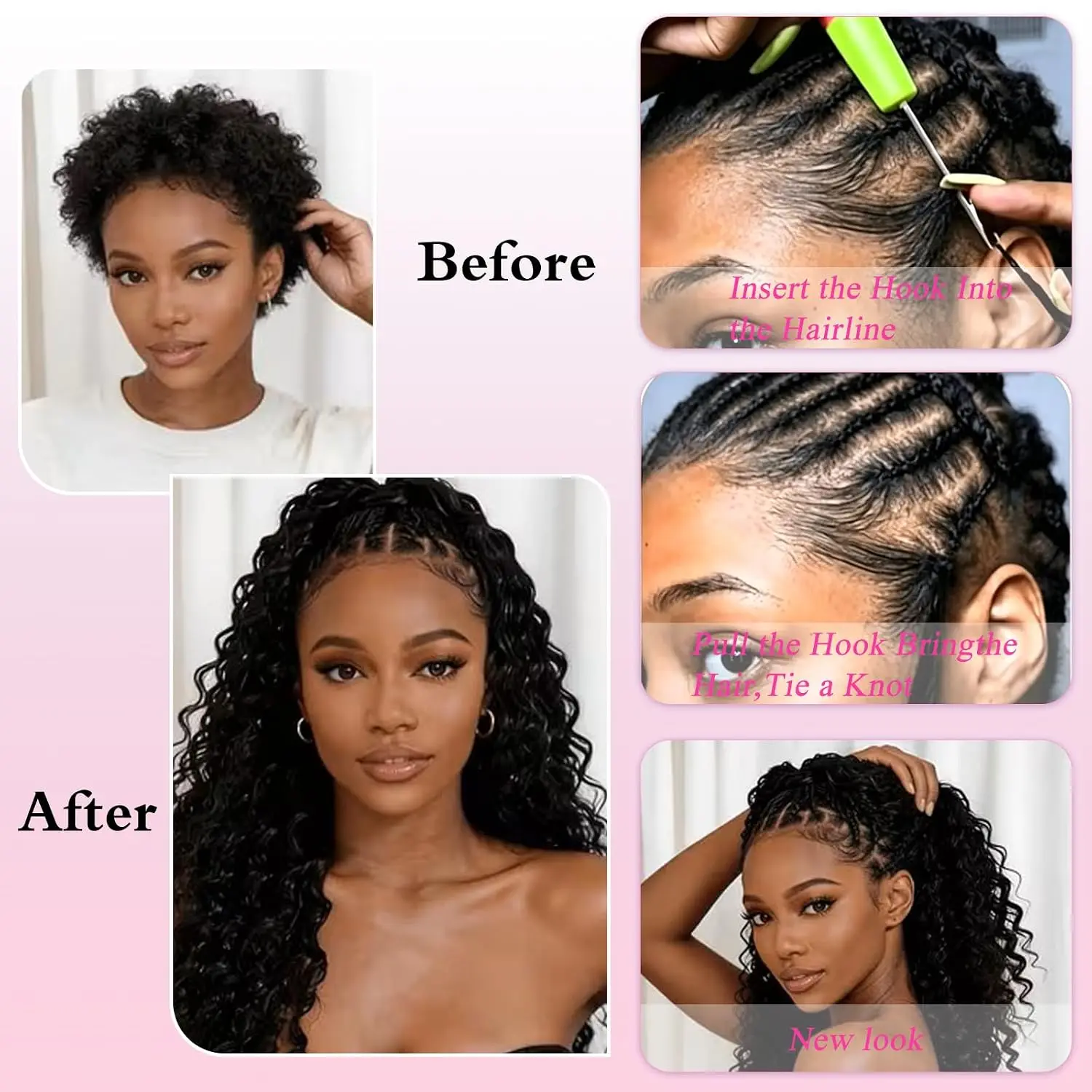 Mèches de cheveux naturels noi - Crochet Braiding Hair avis et prix