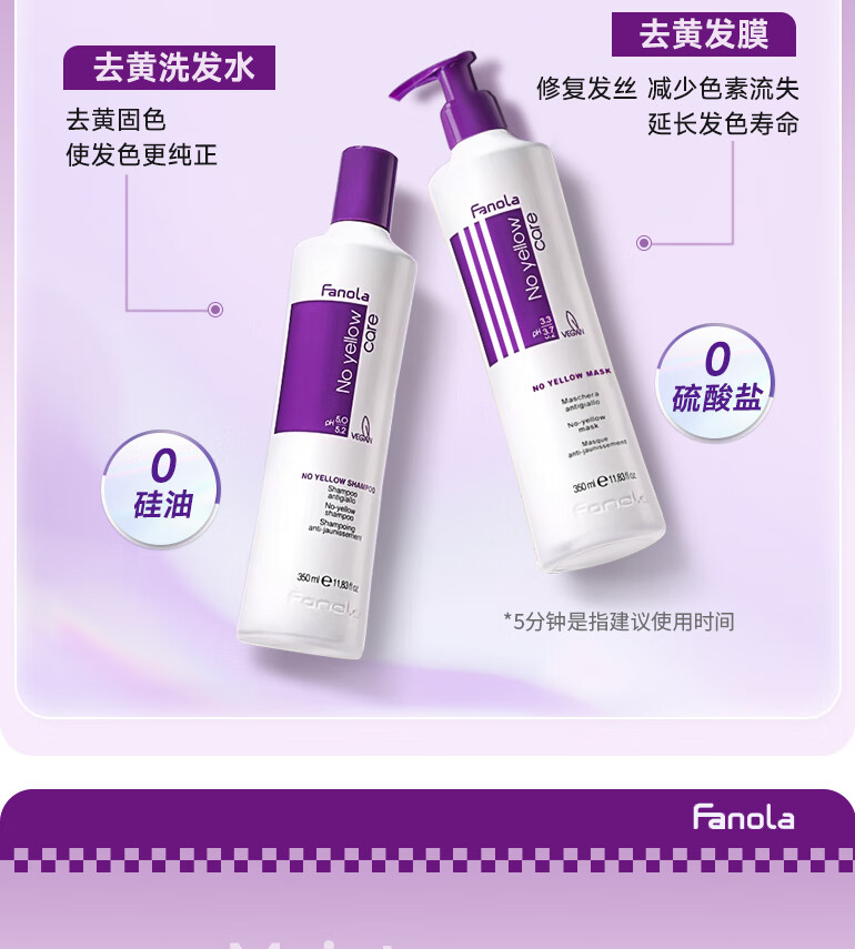 Shampoo et masque violet Fanol - Hair Care Orange avis et prix