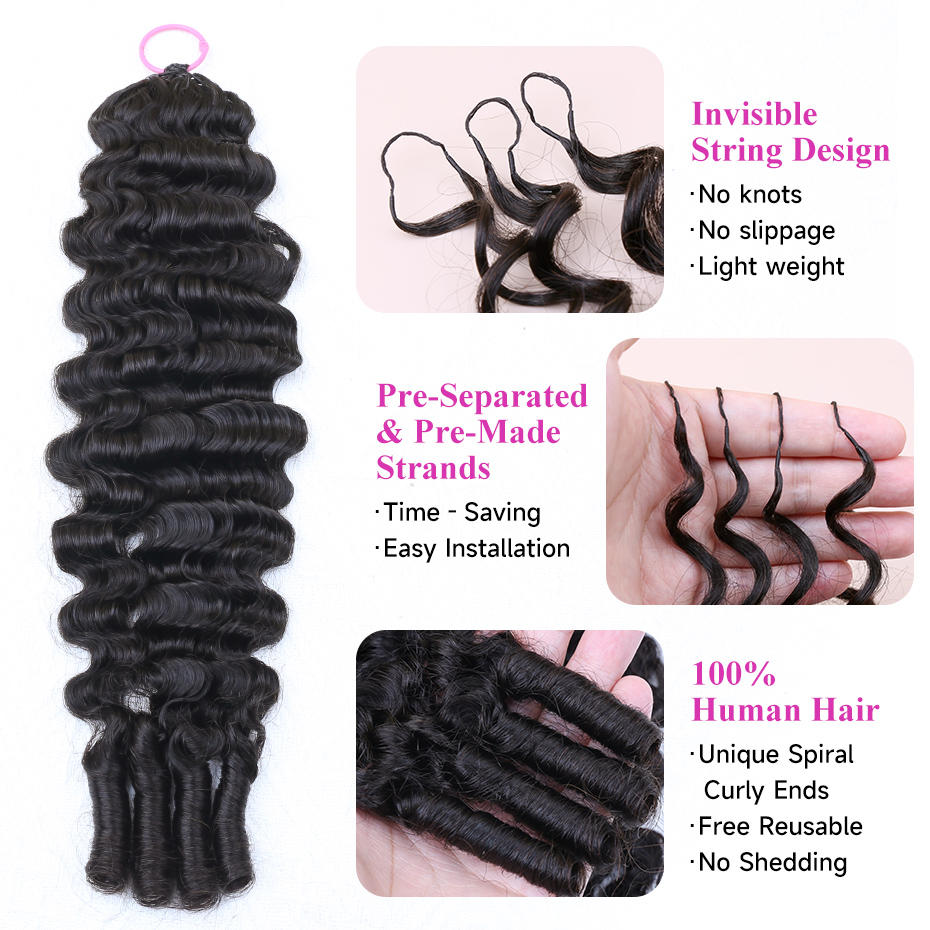 Extensions de cheveux humains  - Crochet Braiding Hair avis et prix