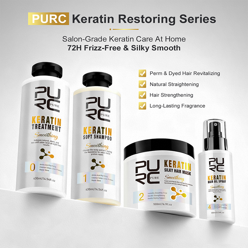 Kit de soin capillaire PURC à  - Hair Care Keratin Treatment avis et prix