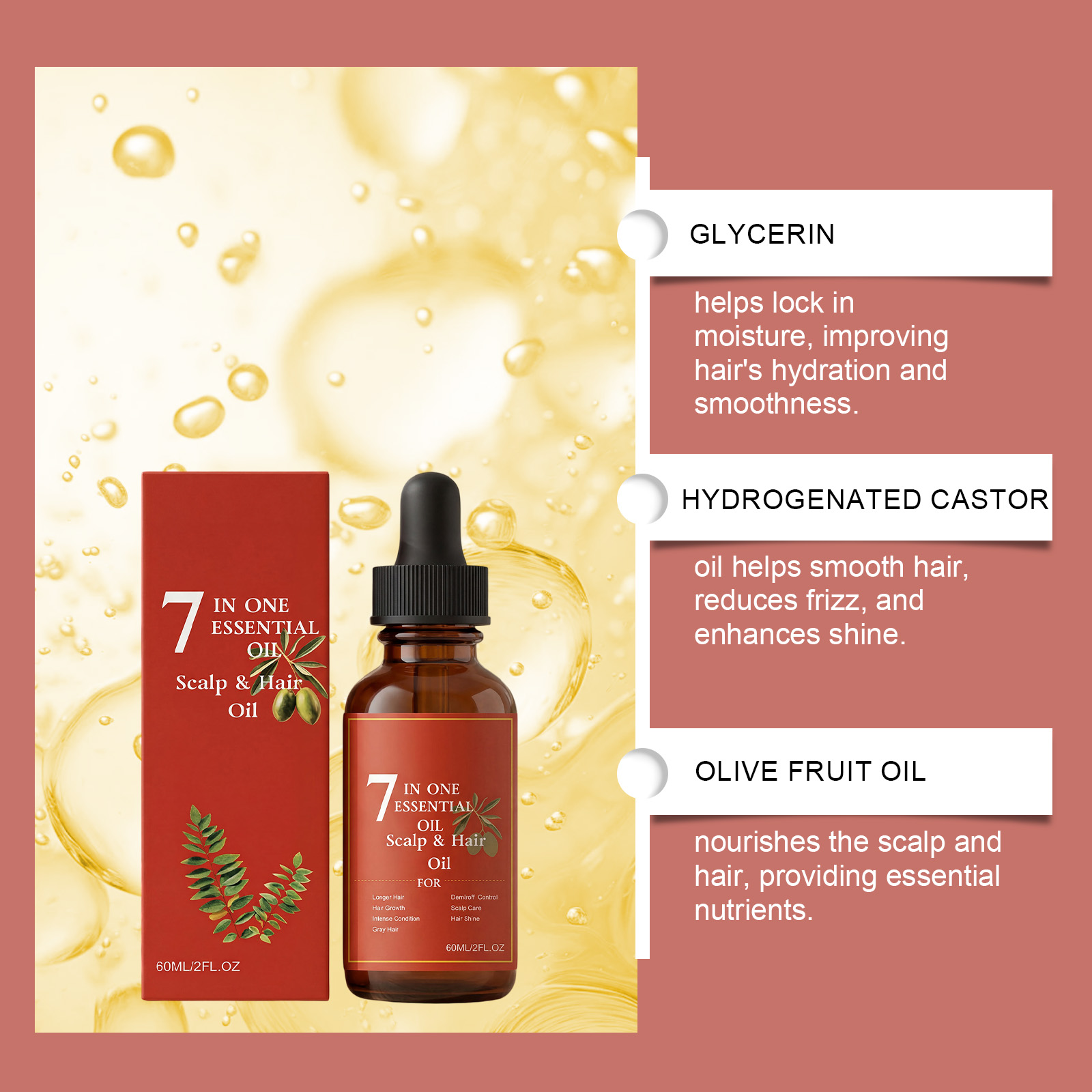 Huile Essentielle Capillaire 7 - Hair Care Olive Oil avis et prix