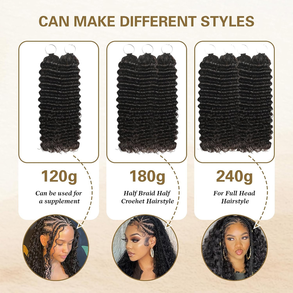 Extensions de cheveux humains  - Crochet Braiding Hair avis et prix